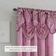 thumbnail image 5 of Elegant Comfort Aurora Jacquard Look Curtain Panel Set with Attached Valance 54" X 84 inch (Set of 2), Lilac, 5 of 5