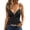 Black, variant on Women's Polka Dot Scalloped Camisole Deep V Neck Spaghetti Strap Bow Front Shirts Sleeveless Casual Daily Tank Tops