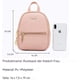 thumbnail image 2 of Mochila Katech para mujer, minimochila de piel sintética para mujer, mochila pequeña de viaje, elección inteligente para mujeres elegantes, color negro, largo x ancho x altura, mochila, 2 of 6