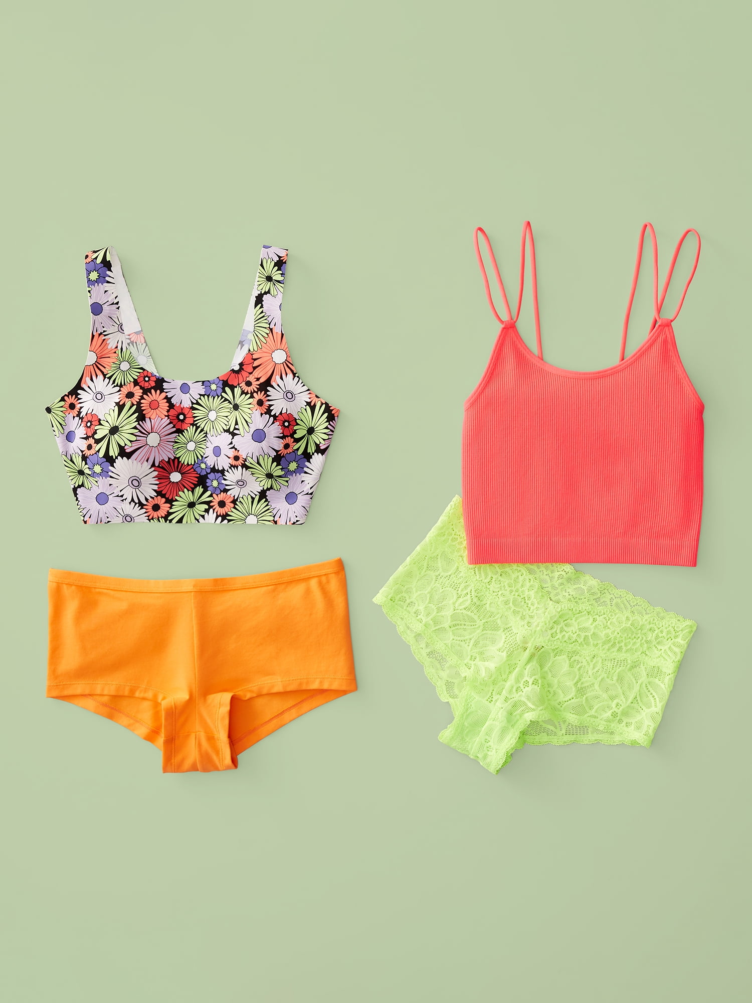 No Boundaries Women's Bonded Scoop Bra