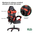 thumbnail image 2 of Silla Gamer Ergonomica Pro con Altura Ajustable Kingshouse KingsHouse GAMERRED, 2 of 8