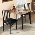 thumbnail image 2 of GAOMON 3-Piece Dining Table Set for 2, Small Kitchen Table with Upholstered Chairs, Space-Saving Furniture for Small Spaces, Apartment - Retro Brown, 2 of 8