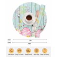 thumbnail image 6 of 13 Inch Round Placemats Set of 4, Turquoise Easter Non Slip Heat Insulation PP Table Mats, Spring Easter Bunny Eggs Floral Wooden Washable Place Mats for Kitchen Dining Party Table Decor, 6 of 7