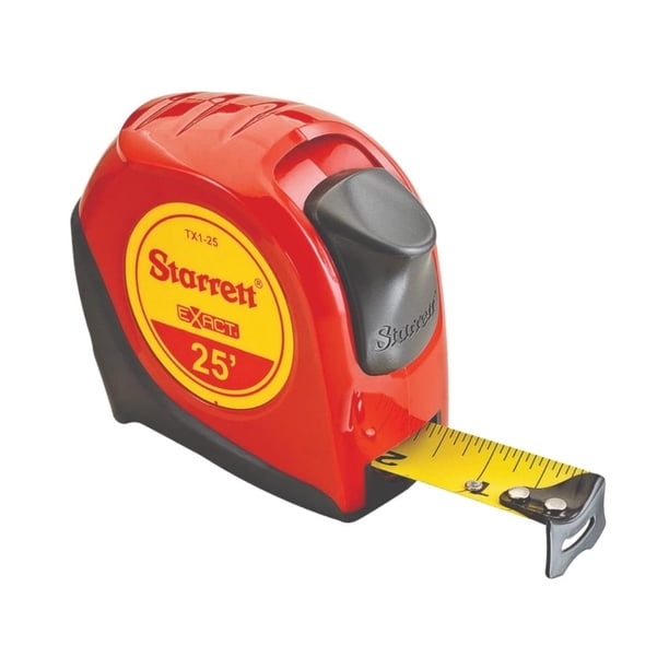 Cinta métrica Starrett Exact retráctil de 7,6 m con revestimiento de nailon