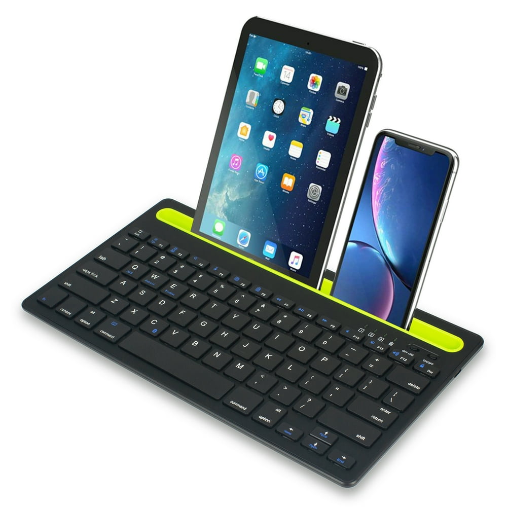 Goldwing Rechargeable Wireless Bluetooth Keyboard with Stand Slot, Two