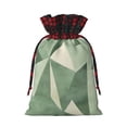 thumbnail image 3 of Color Matching Linen Bundle Mouth Gift Bag Can Be Used For Daily Small Items Palegreen Geometric Lines_4 Small, 3 of 8