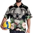 thumbnail image 4 of Koala Men's Casual Printed Button Down Short Sleeve Beach Shirts, 4 of 6