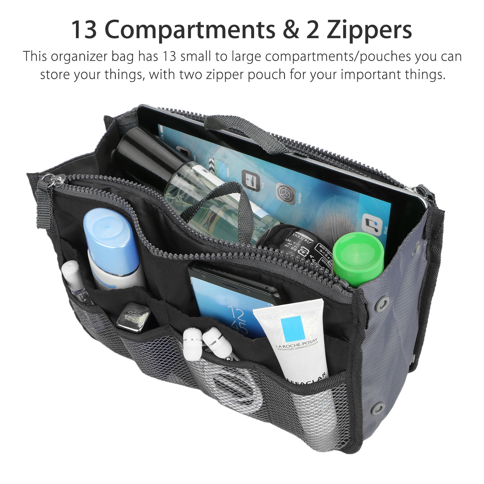 For Multi Pochette Accessoires bag Insert Organizer Inner Purse Portable  Crossbody designer handbag make up organizer