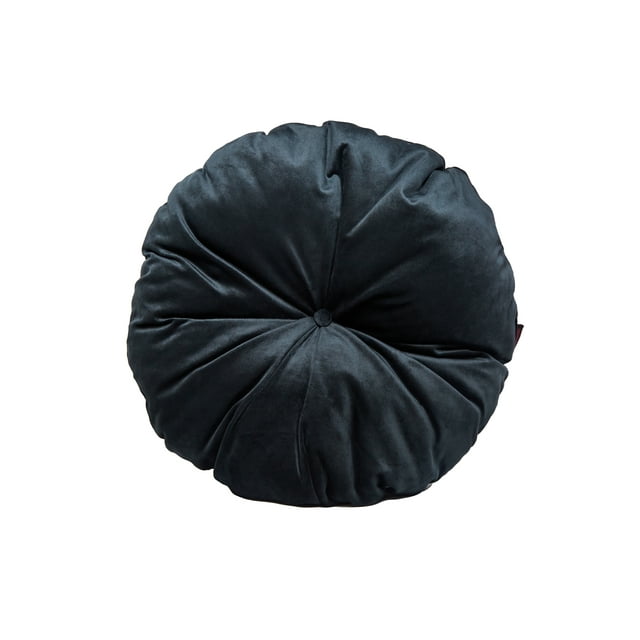 Cojín Decorativo Redondo ALTEREGO DESIGN Terciopelo Negro