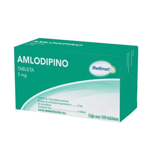 Amlodipino Medimart 5 mg, 100 tabletas