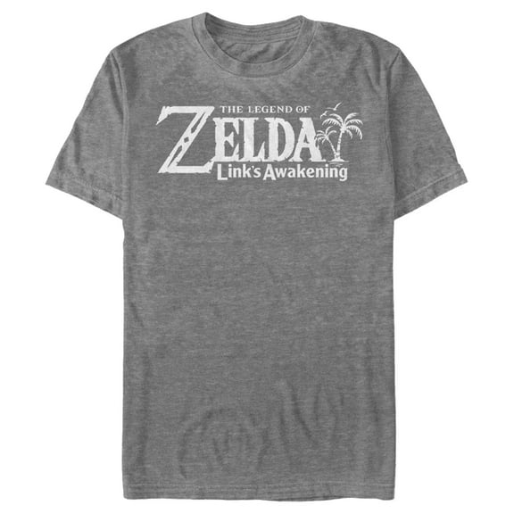Men's Nintendo Legend of Zelda Link's Awakening Classic Logo Graphic Tee Charcoal Heather Medium