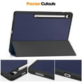 thumbnail image 6 of ELEHOLD Case for Samsung Galaxy Tab S10 FE+, Slim Stand Protective Case with S Pen Holder, Auto Sleep/Wake PU Leather Folio Cover,Darkblue, 6 of 7