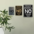 thumbnail image 4 of Portrait Round Private Property No Trespassing No Soliciting No Sales Sign (Navy Blue / White) - Large, 4 of 7
