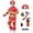 X-169Red, variant on FAOWME Children Boys Fireman Three Piece Set Long Sleeve Stand Collar Zipper Top And Pant Toy Accessories Campus Set,Blue,3-4 Years