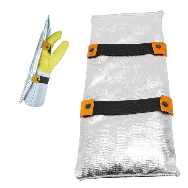 Protector De Calor Manual Para Soldar, Flujo Trasero Aluminizado, Cuero PU En Capas Reflectante Para Caldera Industrial, Corte, Fundición De Metal