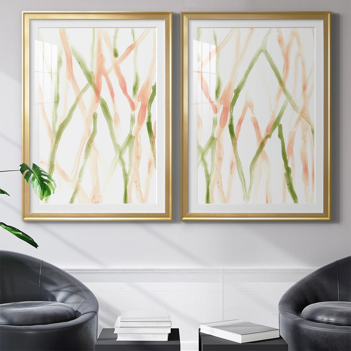 Wexford Home Runnel XIII Premium Framed Print, 22.5" x 30.5" - Ready to Hang, Gold (Set of 2)