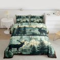 thumbnail image 2 of Homewish Wild Deer Bedding Comforter Set,Jungle Animal Twin Comforter Sets,Rustic Plant Pine Tree Bedding Set For Boys Kids,Breathable Home Decor Reversible,2 Pieces, 2 of 8