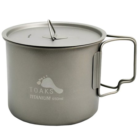 TOAKS Ultralight Titanium Camping Cook Pot with Foldable Handles and (Best Titanium Backpacking Pot)