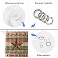 thumbnail image 6 of Country Stars Bathroom Shower Curtains with Hooks, Vintage Wood Striped Bless Our Home Farm Waterproof Fabric Washable Shower Curtain for Home Hotel Bathtub Decor 72x72 Inch, 6 of 9