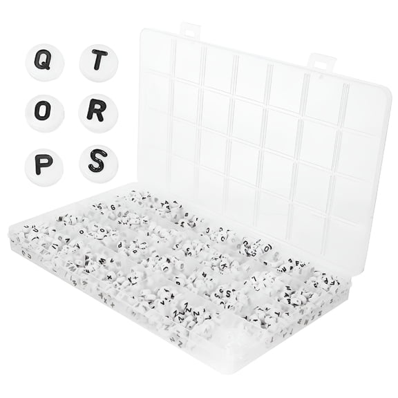 DESIGNICE 600 Pieces 6mm Diy Colorful Acrylic Alphabet Letter Cube Beads for Jewelry Making Diy Bracelets Necklaces Children'S Educational