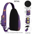 thumbnail image 3 of Sling Backpack,Halloween Spider Bat Pattern Crossbody Bag with Water Bottle Holder,Waterproof Sling Bag for Men/Women with Chest Phone Holder for Hiking,Travel, 3 of 6
