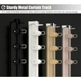 thumbnail image 2 of GXCZ No Drill Curtain Rods Curtain Track, Ceiling Curtain Track, Metal Curtain Rails Wall Mounted Room Divider Curtain Rod For Bathroom/Bay Window/Living Room/Privacy(800cm/26.2ft), 2 of 8