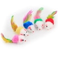 thumbnail image 2 of 2PCS Cat Mouse Toy Interactive Plush Feather Cat Toy Cat Chew Toy Cat Sound Toy, 2 of 10