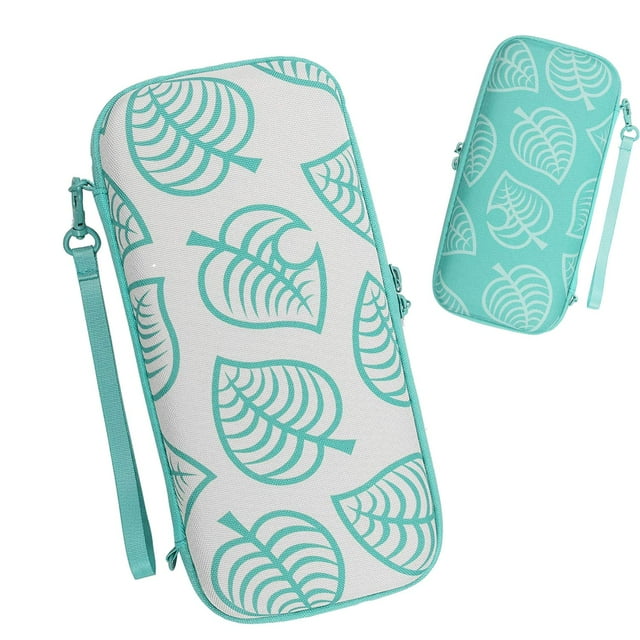 BAMAIA Carrying Case for Nintendo Switch,Newest Turquoise Sires Animal Crossing Switch Carrying Sase for Switch Console & Accessories with 8 Game Cartridges