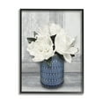 thumbnail image 2 of Stupell Industries Rustic White Peony Flower Blossoms Geometric Pattern Vase,24 x 30, Design by Lori Deiter, 2 of 5