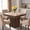 Walnut, variant on Compact 31.5" Square Dining Table for 4 Modern Farmhouse Style with Wood Pedestal Base Space-Saving Kitchen Table for Small Spaces, Dining Room, Living Room, Apartment Natural