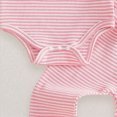 thumbnail image 4 of TOWED22 Newborn Baby Girl Fall Winter Clothing 3pc Sets Outfits Long Sleeve Round Neck Print Bodysuit Romper + Pants Headband Jumpsuit Set(Red,3-6 M), 4 of 7