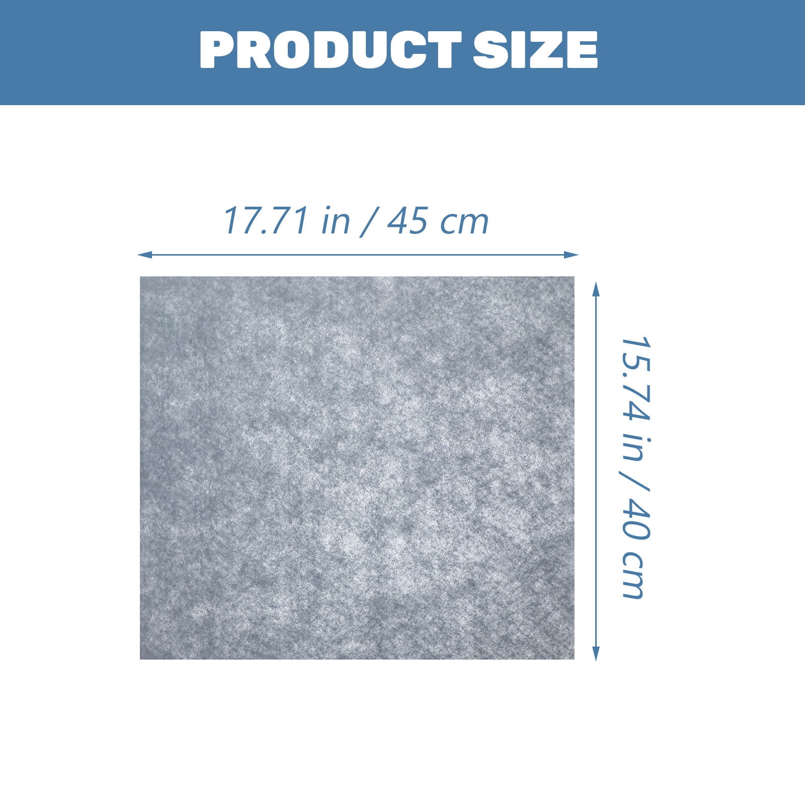 CIMAXIC 20 Sheets Felt Sheets Wool Chemical Fiber Grey Rectangle for Diy and Crafting Use