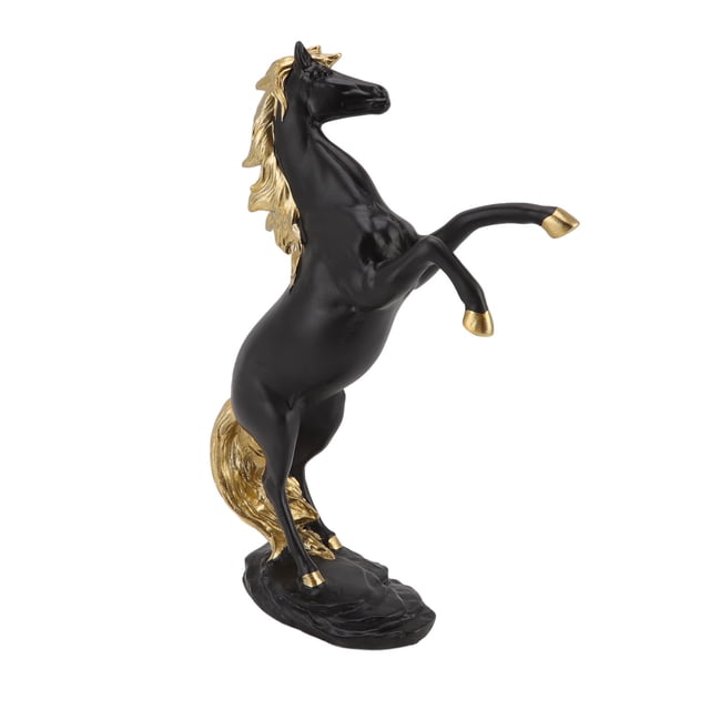 Figurine de Cheval Debout, Décoration de Sculpture de Cheval Empêchent le Vieillissement de la Richesse Morale de Riches Détails Réalistes pour le Bureau