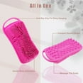 thumbnail image 2 of Exfoliante Corporal de Silicona 2 en 1 Unique Bargains Cepillo Corporal Masajeador de Cuero Cabelludo Suave para Usar en la Ducha Rosa Roja, 2 of 7