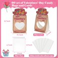 thumbnail image 3 of 60 Pack Stand-Up Valentines Day Cards with Candy Bags, Upgraded Mason Jar Shaped Cards with Heart Window, Valentines Treat Bags for Personalized Gifts, 3 of 7