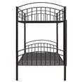 thumbnail image 7 of Twin Over Twin Bunk Bed, Metal Bed Frame with Ladder and Full-length Guardrail, Modern Sturdy Bunk Beds Convertible to 2 Seperate Twin Beds for Kids Adults Bedroom, Mattress Not Included, Black, 7 of 7