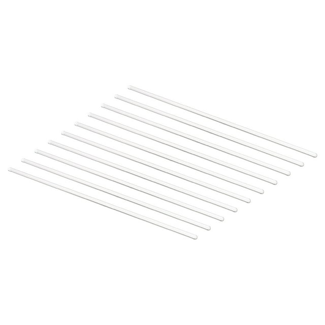 Unique Bargains 3.3 Borosilicate Glass Stick 7.87' Length 4mm Dia Stir Rod Round for Lab Kitchen Science 10Pcs
