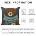 thumbnail image 5 of ARISTURING  Throw Pillow Covers Colorful Animals Bear Square Home Decorative Cushion Covers Pillowcases for Outdoor Bed Sofa Bar Wedding Couch Family, 5 of 5