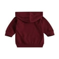 thumbnail image 2 of PENGXIANG Robe à Capuche pour Bébé Fille Tenues Solides Manches Longues Pull-Over avec Poche Robe Droite Longue Violette 1-2 Ans, 2 of 6