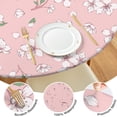 thumbnail image 4 of Round Fitted Tablecloth with Elastic Edges Fits 36"-44" Round Tables Pioneer Colorful Floral Waterproof Table Cover Washable Indoor and Outdoor for Party Kitchen Dinner Banquet Patio Picnic, 4 of 7
