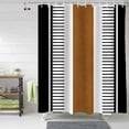thumbnail image 2 of Shower Curtain Black Brown Stripe Shower Curtains for Bathroom Decor Boho Style Shower Curtain Sets with Hooks Waterproof Fabric Bath Curtain Extra Long 72" X 84", 2 of 4