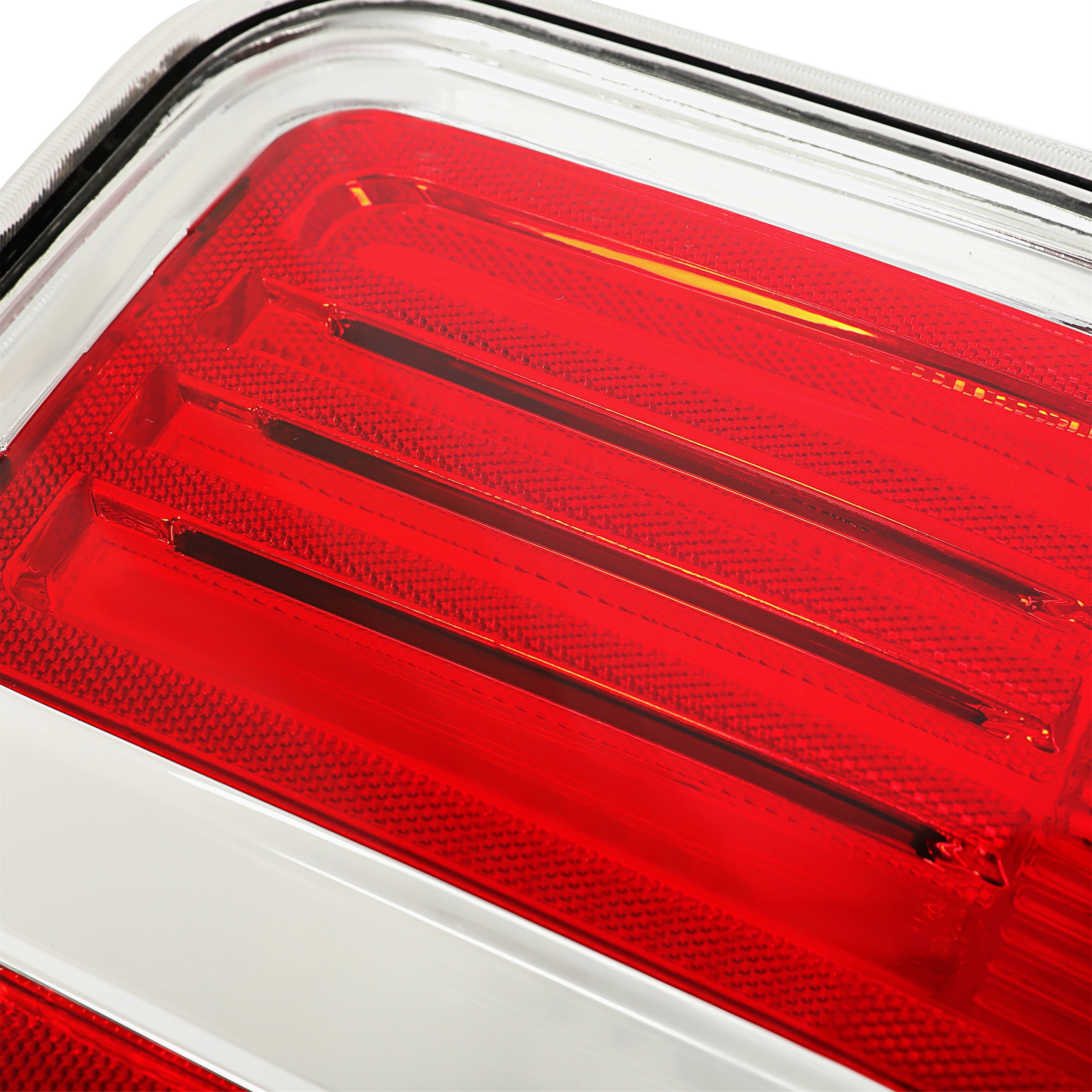 KOJEM Tail Light Brake Lamp Left Driver Side Compatible with 2009-2014 Ford F150 Replacement for FO2818143 BL3Z13405B Chrome Housing Red Lens