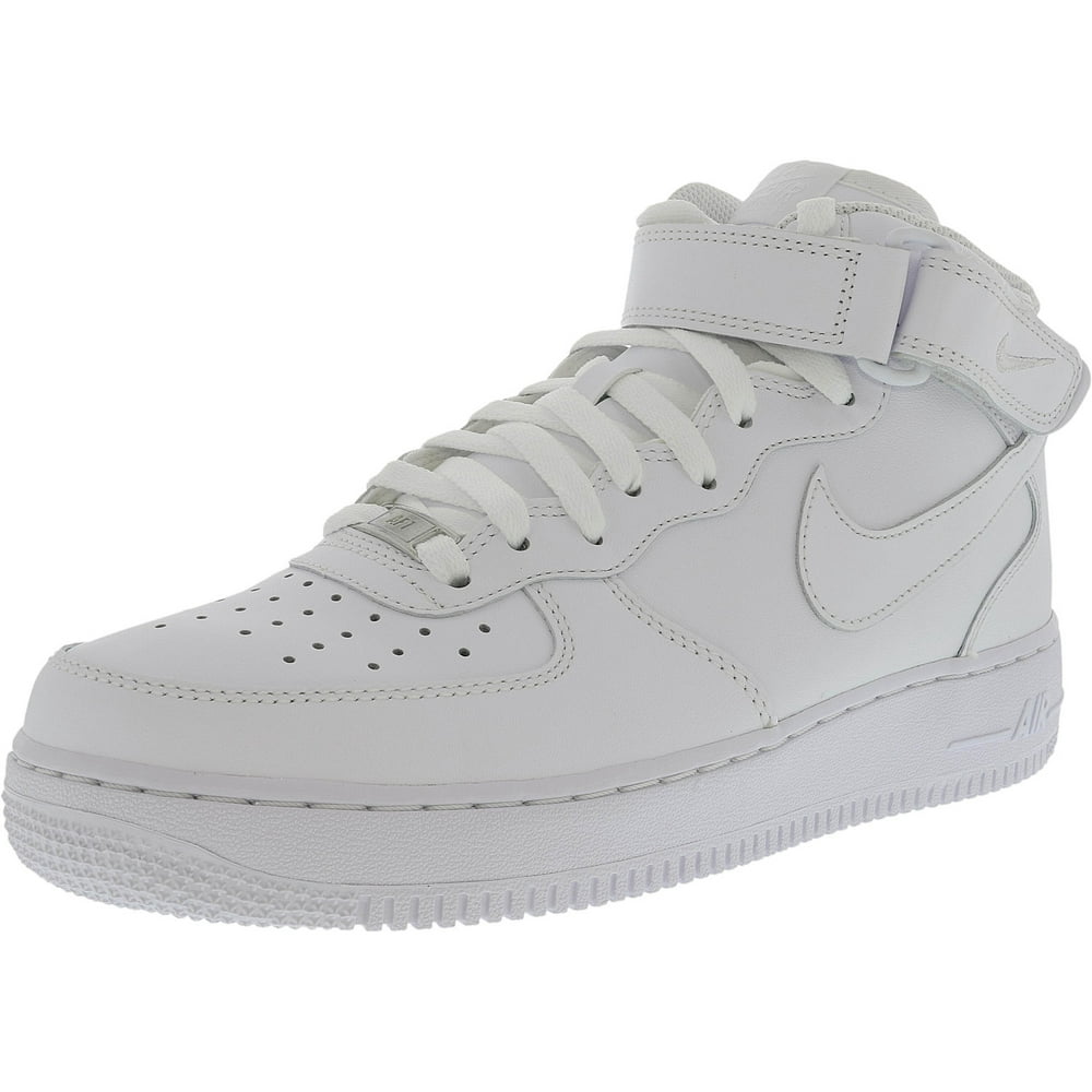 Nike - Nike Men's Air Force 1 07 Mid White / Ankle-High Leather Fashion ...
