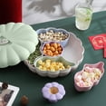 thumbnail image 4 of CofeeMO Pumpkin Snack Tray, Versatile Party Bowl with Removable Compartments and Lid, Divided Serving Dishes for Fruits, Nuts, Candy, Appetizer, Snacks, Green, 4 of 6