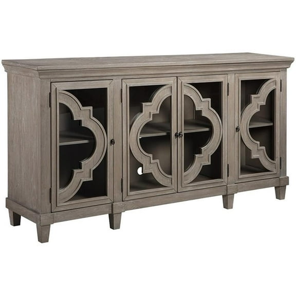 Signature Design by Ashley Fossil Ridge Accent Console Table in Gray