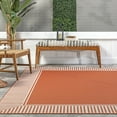 thumbnail image 3 of nuLOOM Asha Simple Border Indoor/Outdoor Area Rug, 6' 7" x 9', Orange, 3 of 9