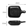 thumbnail image 2 of Baked Rice Plate Household Microwave Oven Baking Plate Breakfast Plate Creative Western Food Plate Oven Special Ceramic Tableware Handle Plate, 2 of 6