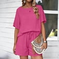 thumbnail image 4 of Summer Women's Casual Suit Tops And Shorts Fashion Two-Piece Set, 4 of 7