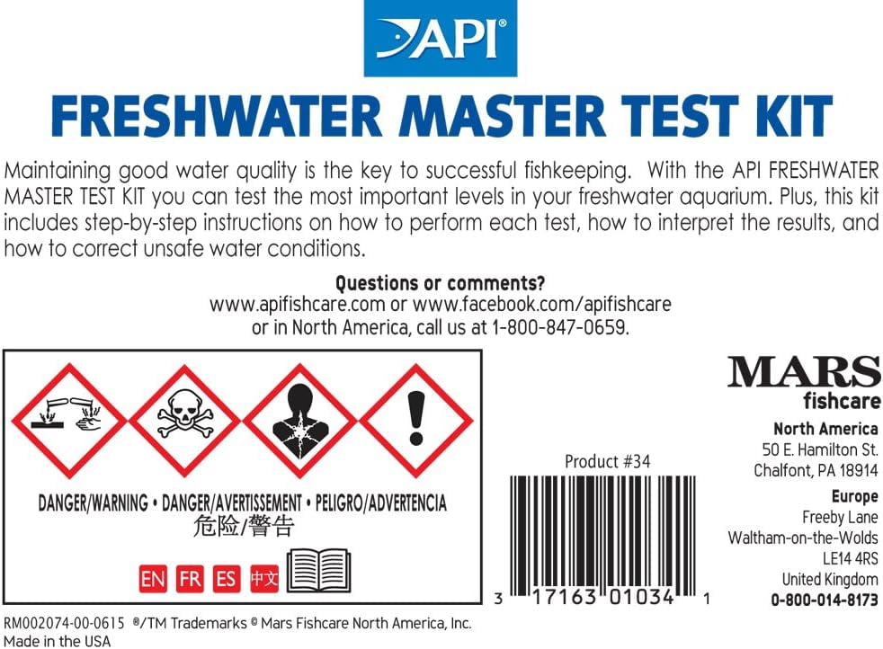 API Freshwater Master Test Kit, Aquarium Water 850 Test Kit
