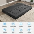 thumbnail image 3 of BALUS Modular Sleeper Sofa Bed - Velvet Foldable Sectional Couch, No Assembly, Pet-Friendly & Space-Saving Design, Dark Grey, 3 of 8